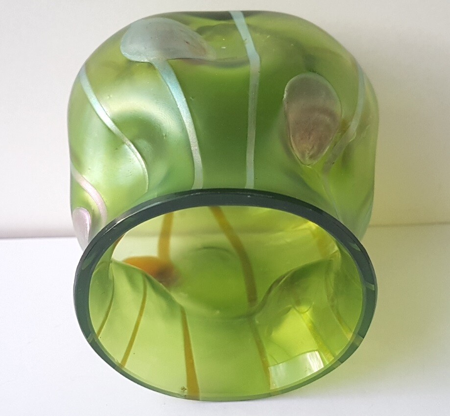 Art Nouveau Glass Vase KRALIK About 1900 AL1410