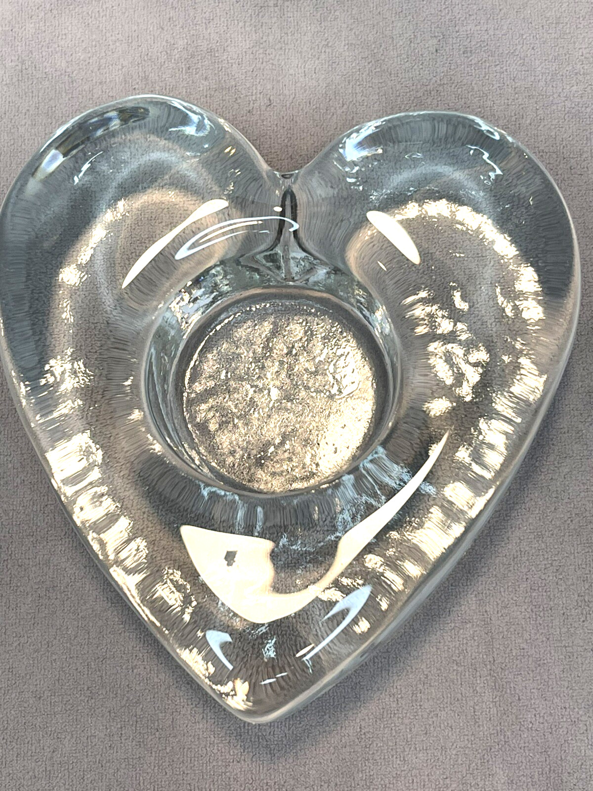 Hand Blown Heart Shaped Recycled Glass Candle Holder Votive