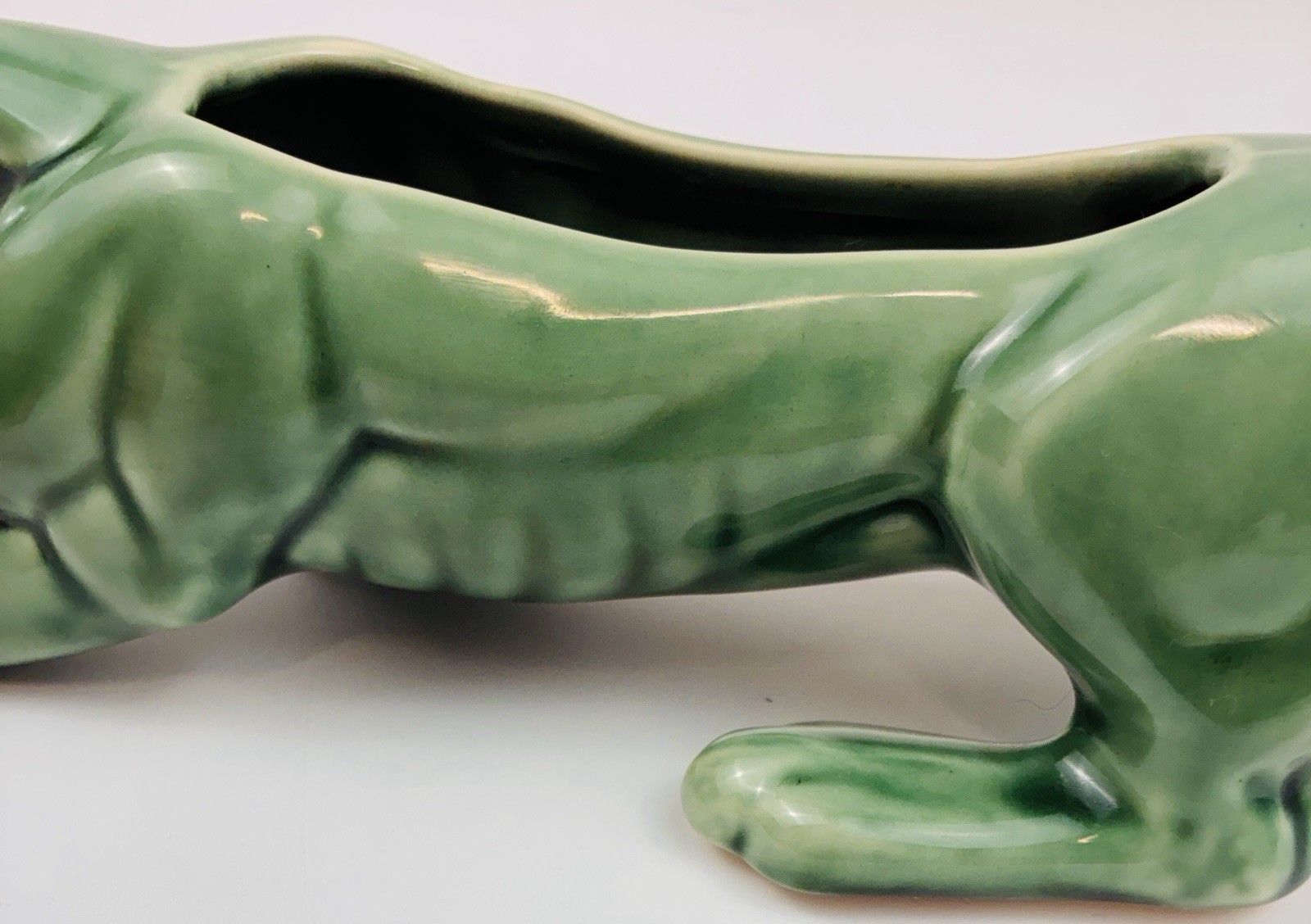 ‼️Large MCM Green McCoy Panther Planter 1950s Mint Condition 15” Mid Century