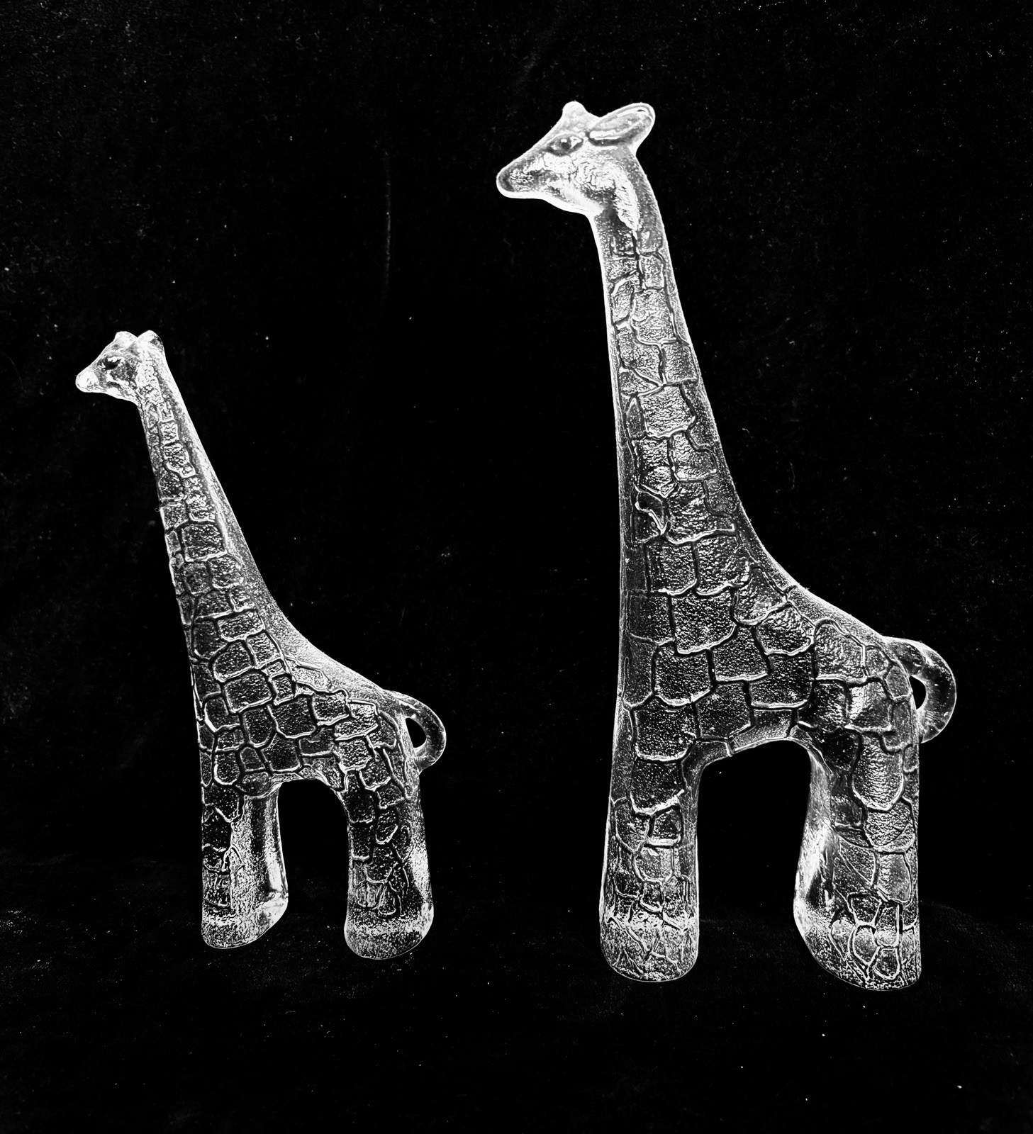 2 Kosta Boda Zoo GIRAFFES Giraffe Vintage Bertil Vallien Animal Series