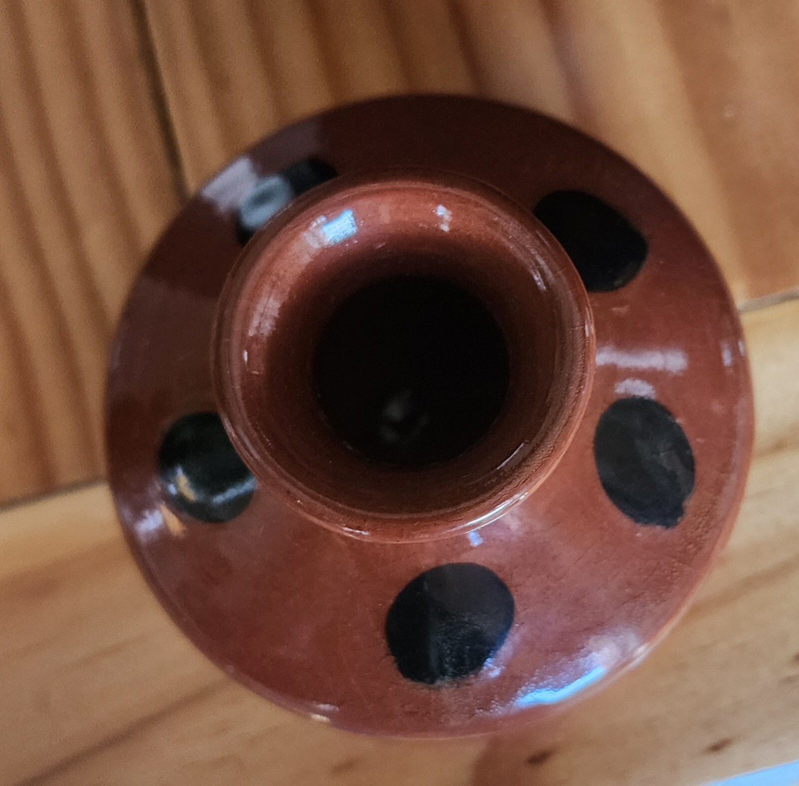 Vintage Mel Nutt Ceramic Inkwell Vase Handthrown Artist Signed Redware Stoneware