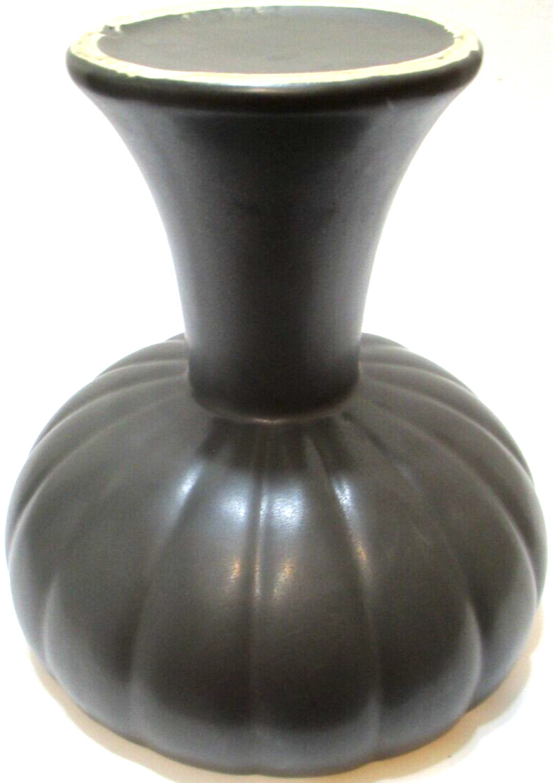 Vintage McCoy Pottery Floraline Pedestal Planter Flower Pot # 464 Brown 7 3/8″ T