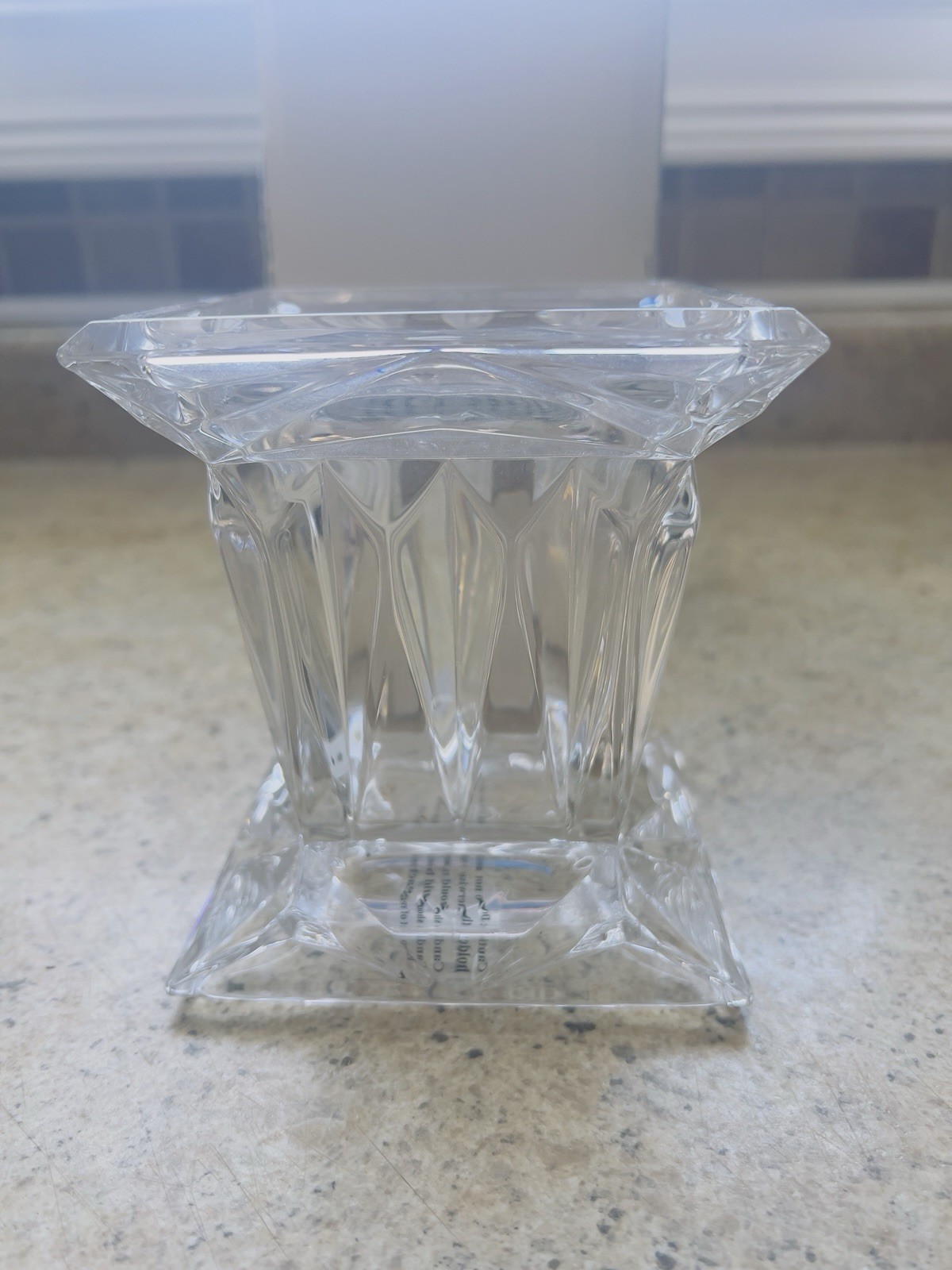 Marquis by Waterford Crystal Quad Prism Cholder/vase Bourgeois