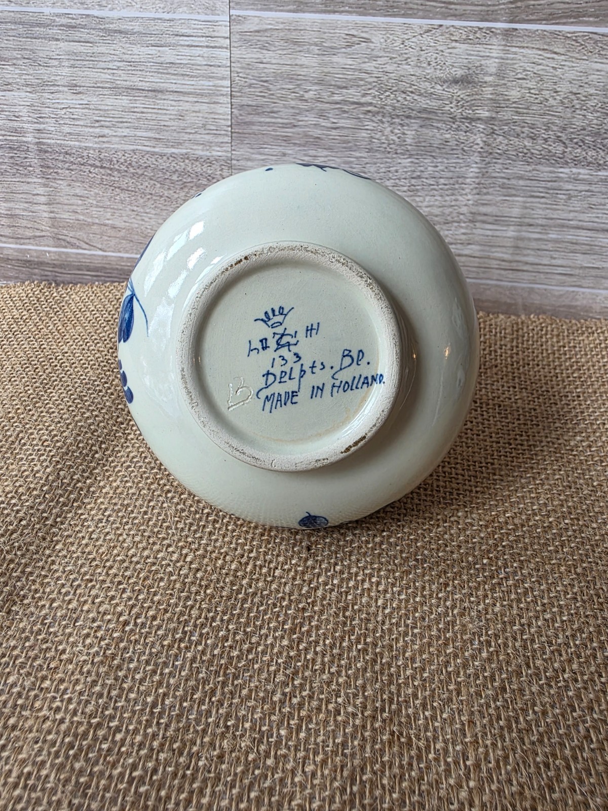Antique Delft Blue Holland Pottery Small Pitcher Bud Vase Handpainted 6903G BOLS