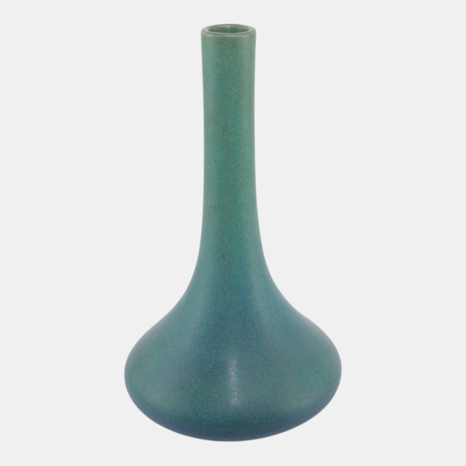 Van Briggle 1916 Arts And Crafts Pottery Blue Green Ceramic Bud Vase 418