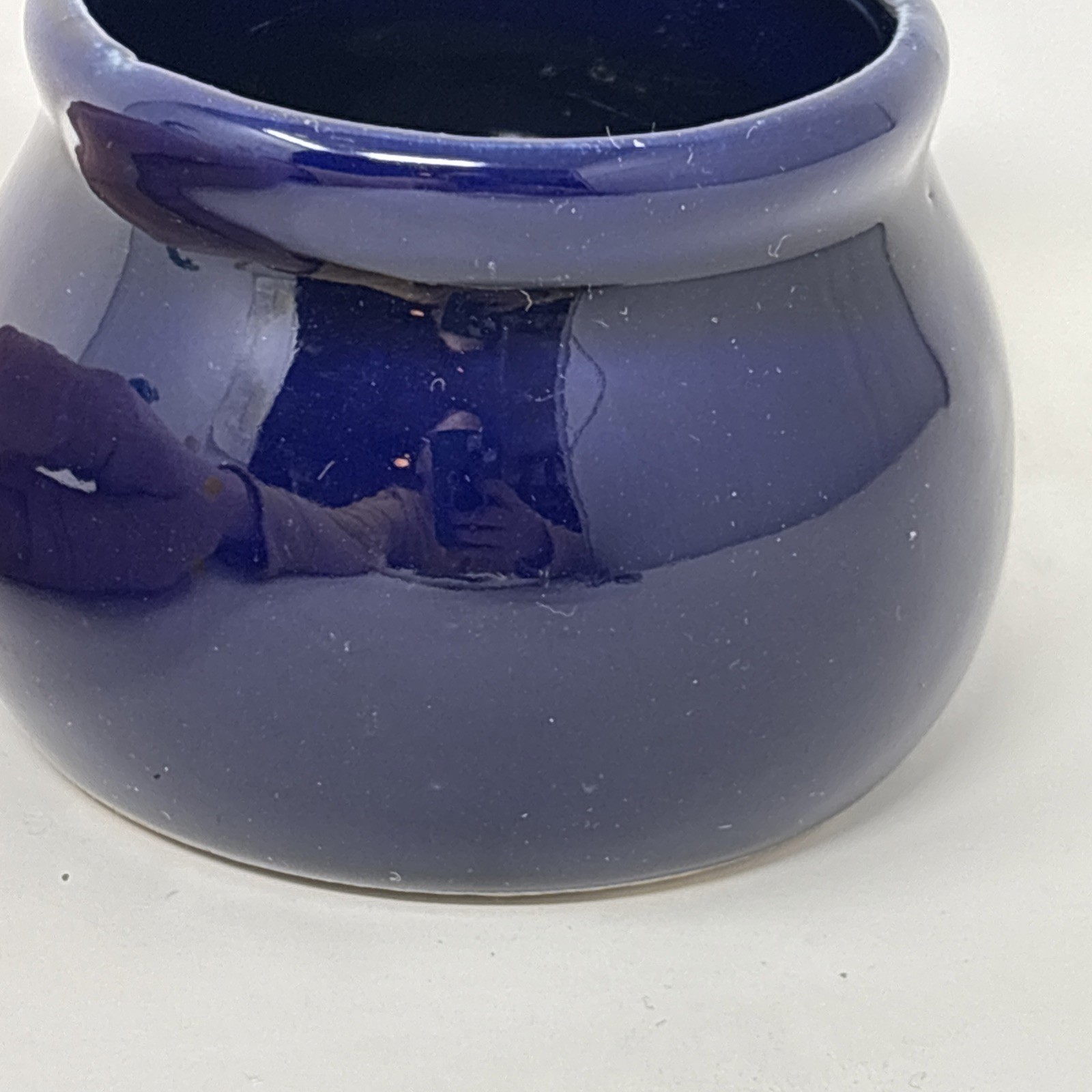 VTG Sirius Enterprises ‘85 Cobalt Blue Planter Crock Lily Flower Lillies Pottery