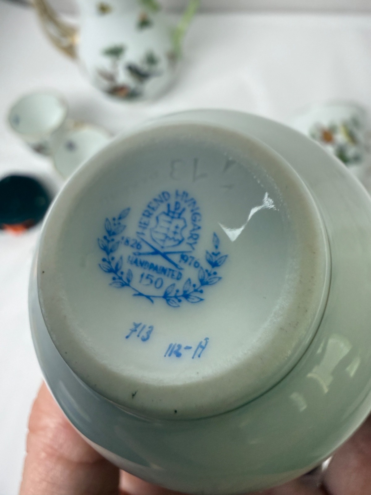 Vintage Herend Rothschild Bird Oiseaux Collection- 9 pieces Coffee / Tea Hungary