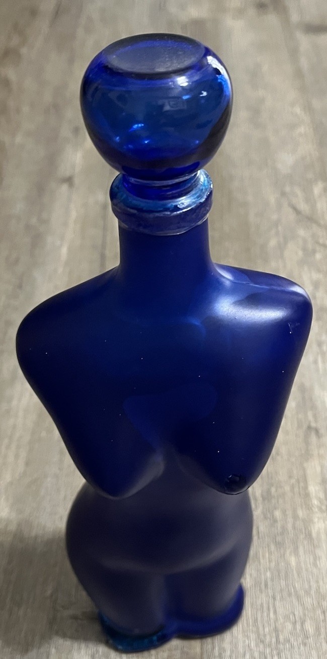 Vintage Woman Man Torso Glass Bottles Human Figure Decanters Kefla Rare Abstract