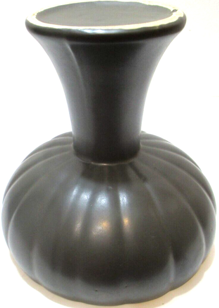 Vintage McCoy Pottery Floraline Pedestal Planter Flower Pot # 464 Brown 7 3/8″ T