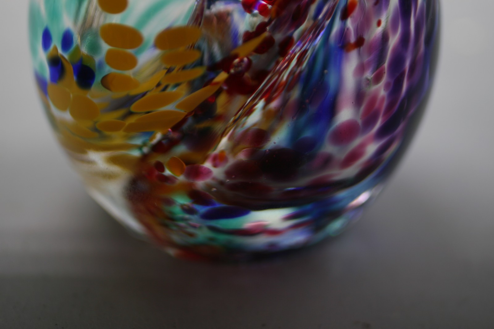 Jim Karg Signed 3” Multicolored Paperweight B1