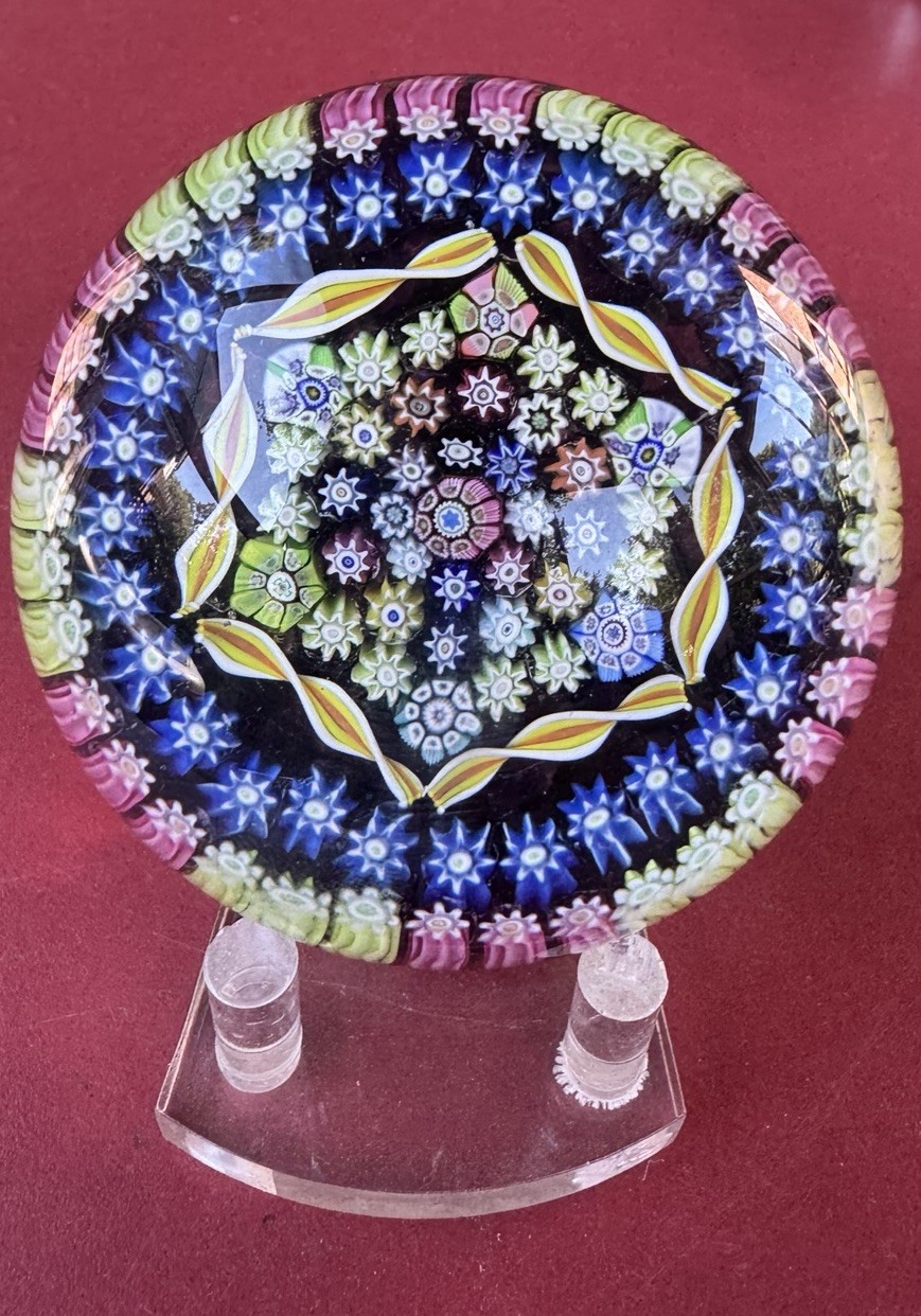PERTHSHIRE Millefiori paperweight 1980 Marked And With Original Sticker.