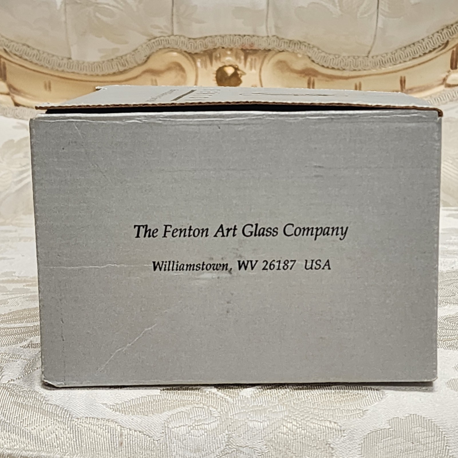 Vintage Fenton Heart Trinket Box Satin Double Heart Footed Hand Painted – Signed