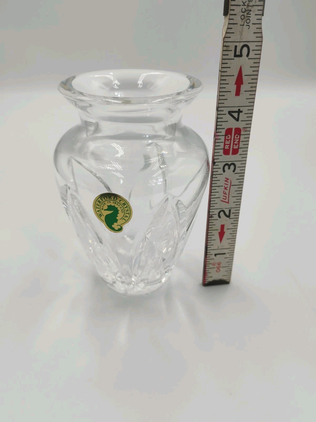Waterford Posey Attendant Crystal Vase 4.5”T 3”W 2.25”Diam Top Friendship Arch
