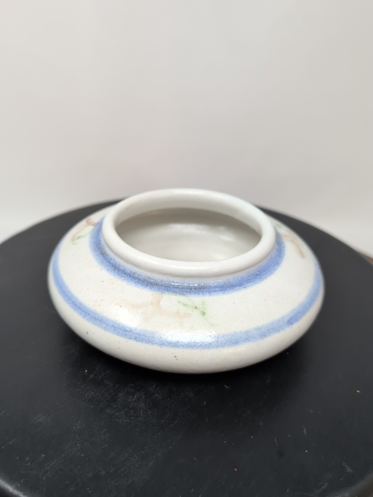 Small Studio Pottery Vase Signed By Artist Round