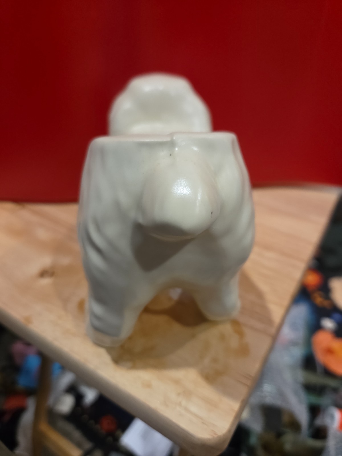 Vintage 1960’s USA Pottery Ivory Labrador/Golden Planter 9″L X 4″ H
