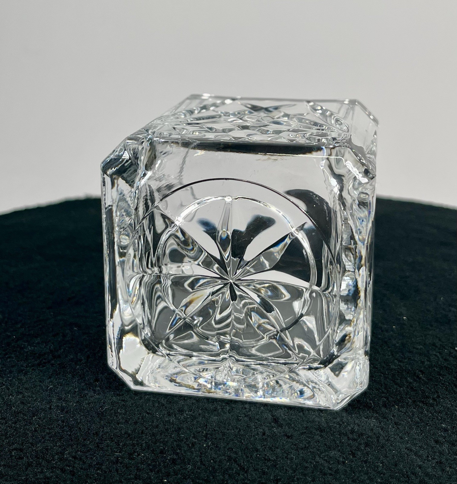 RARE Cristal D’Arques Square Votive Lead Crystal Candle Holder Vintage Elegant
