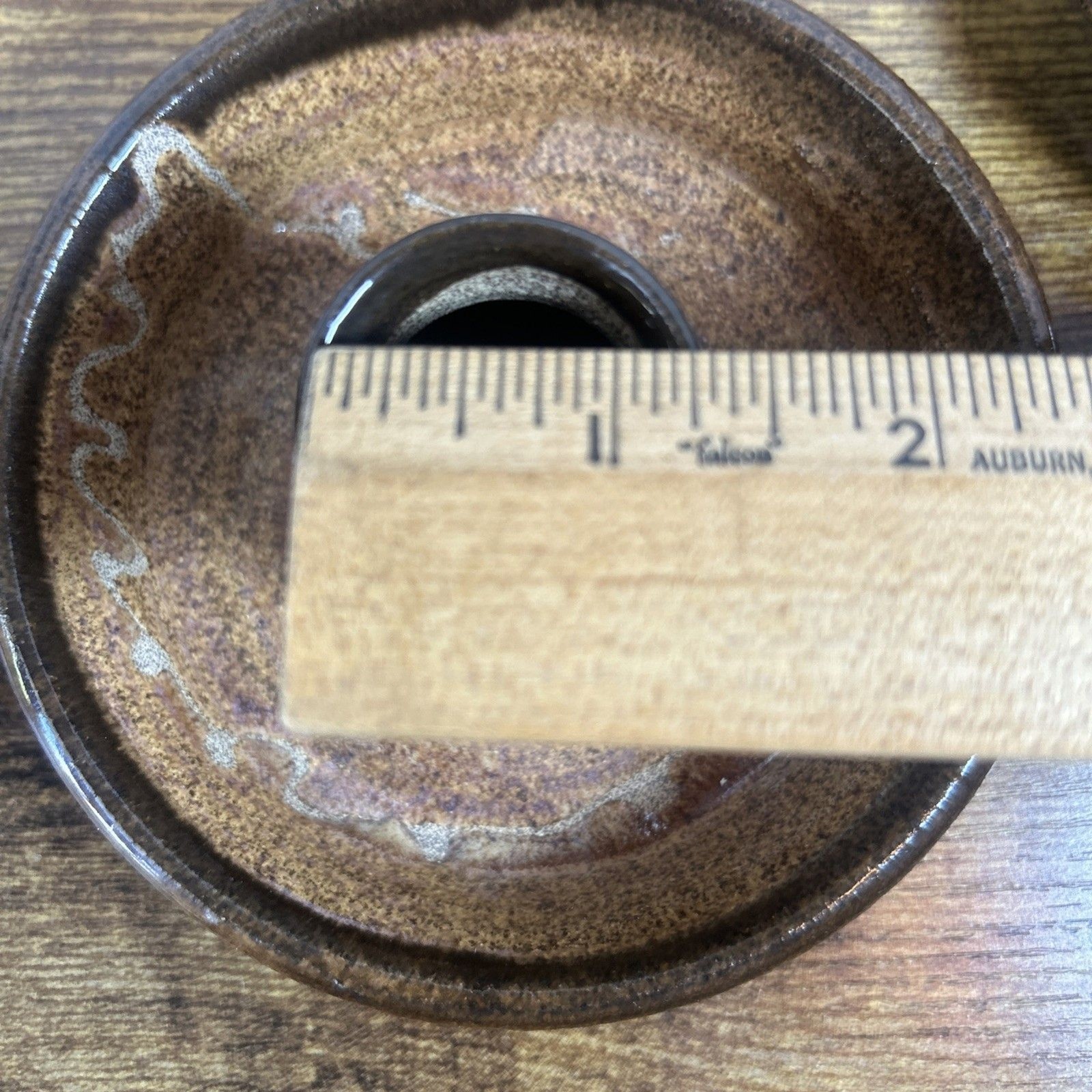 Willow Tree Pottery Candle Holders Set Rustic Brown Glaze Cartersville Georgia