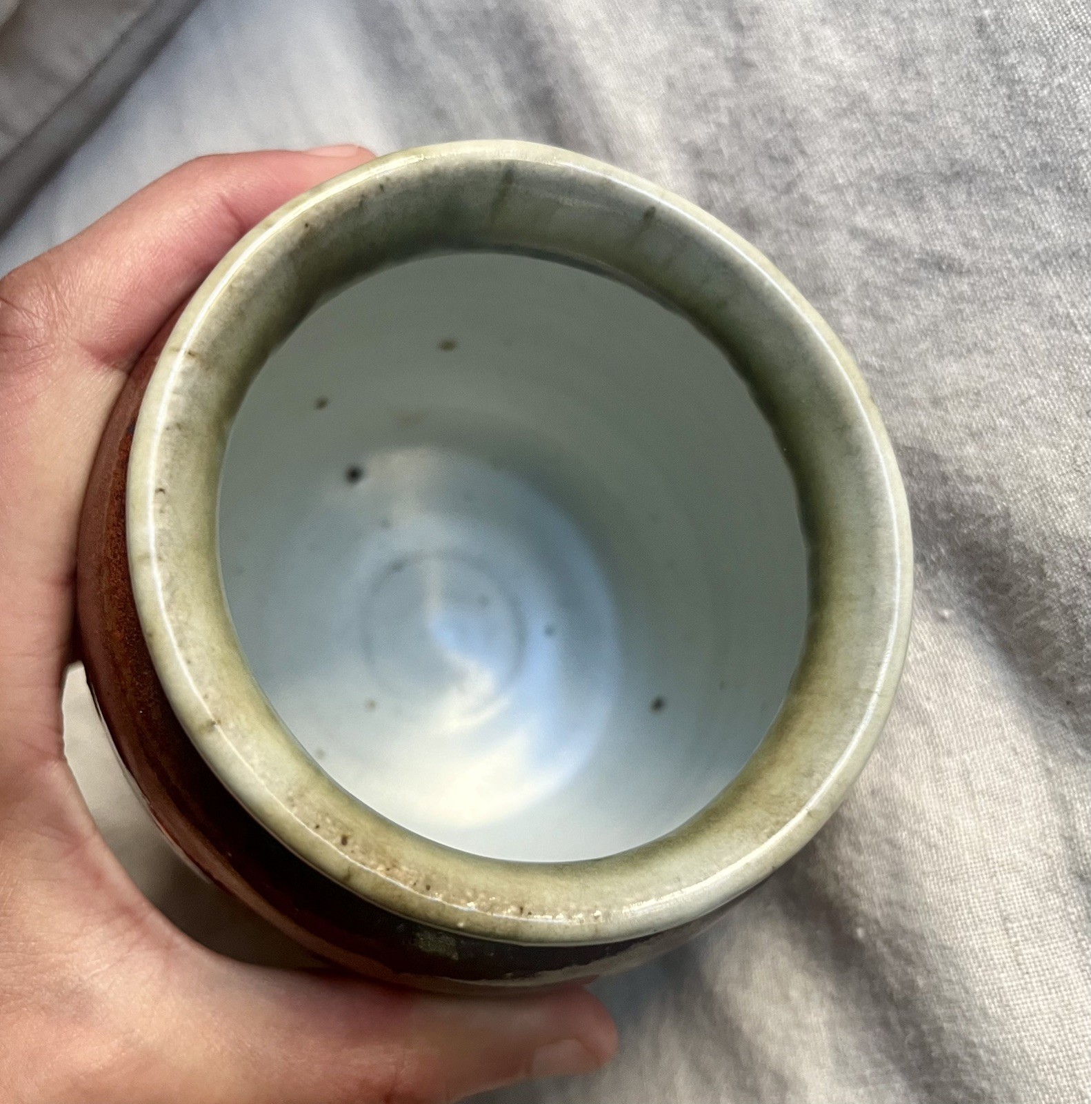 Artist Small Pottery Vessel Brown Ceramic Vase Hand Thrown Boho Cottage Core