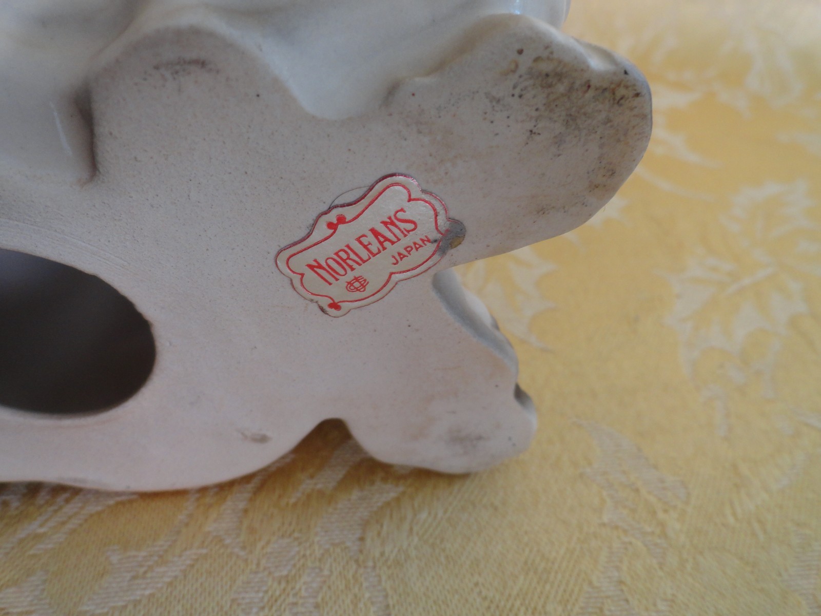 Norleans Hand Painted Ceramic Beagle Puppy Dog Figurine Japan 6 3/4″H 1950’S