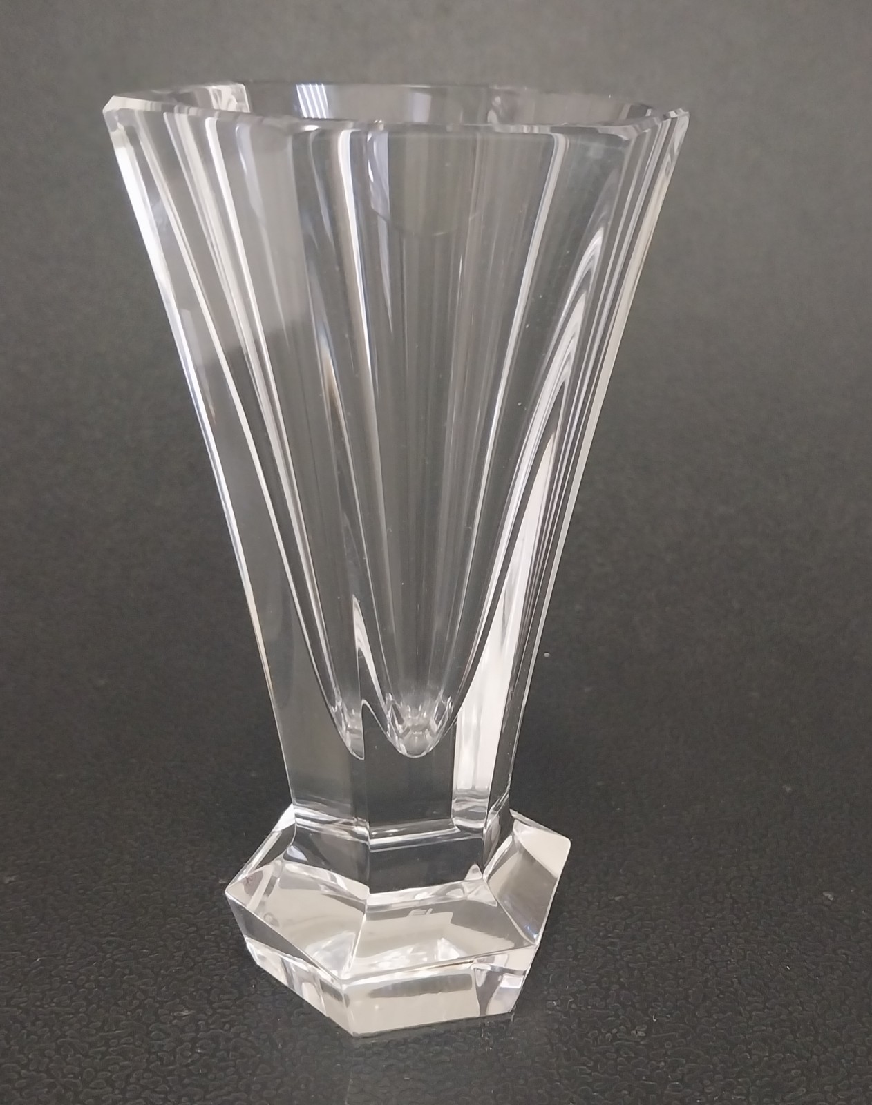 Moser “Unity” Clear Lead Free Crystal Cut Vase