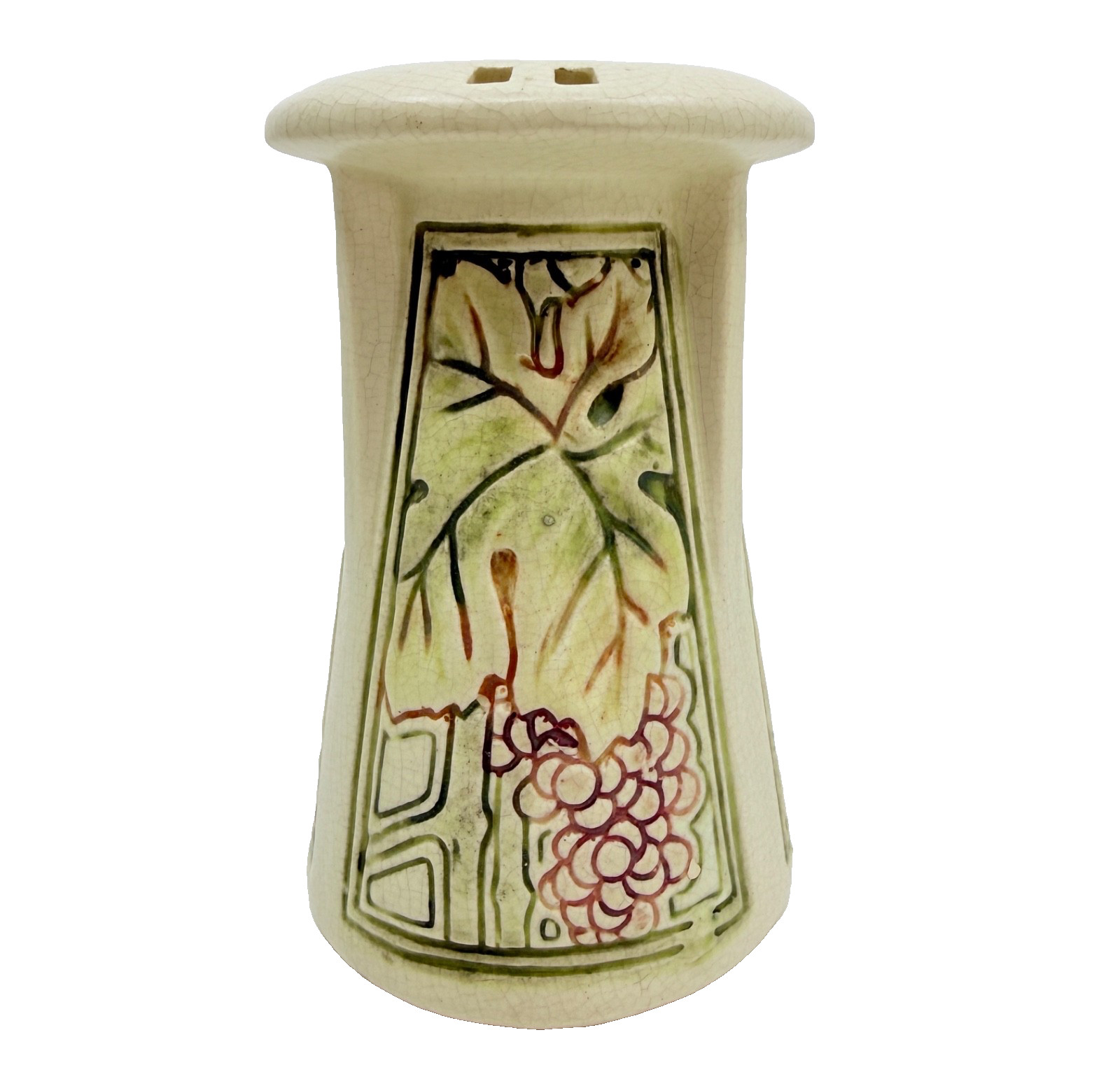 Weller Roma Art Pottery Vase Arts Crafts Grapes Leaves Matte Finish Antique