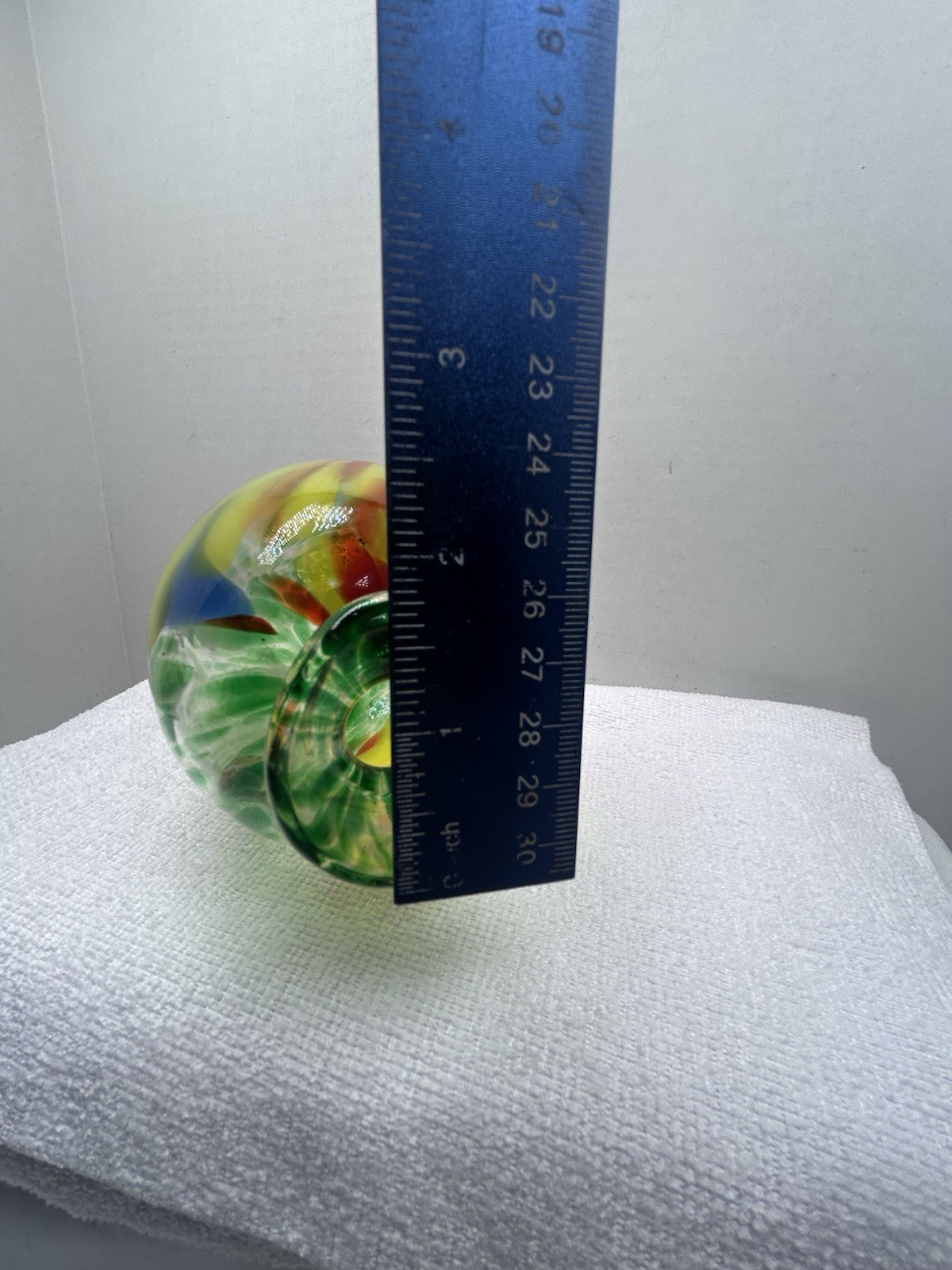 Blown Glass Ball/ Sphere Hummingbird feeder – 7″ tall – No stopper