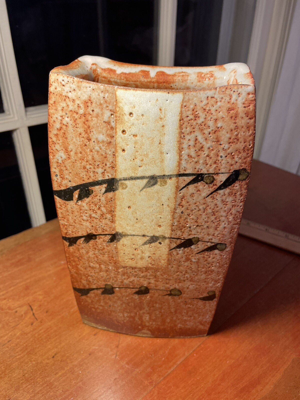 SEQUOIA MILLER Signed STUDIO ART POTTERY STONEWARE Tall Vase