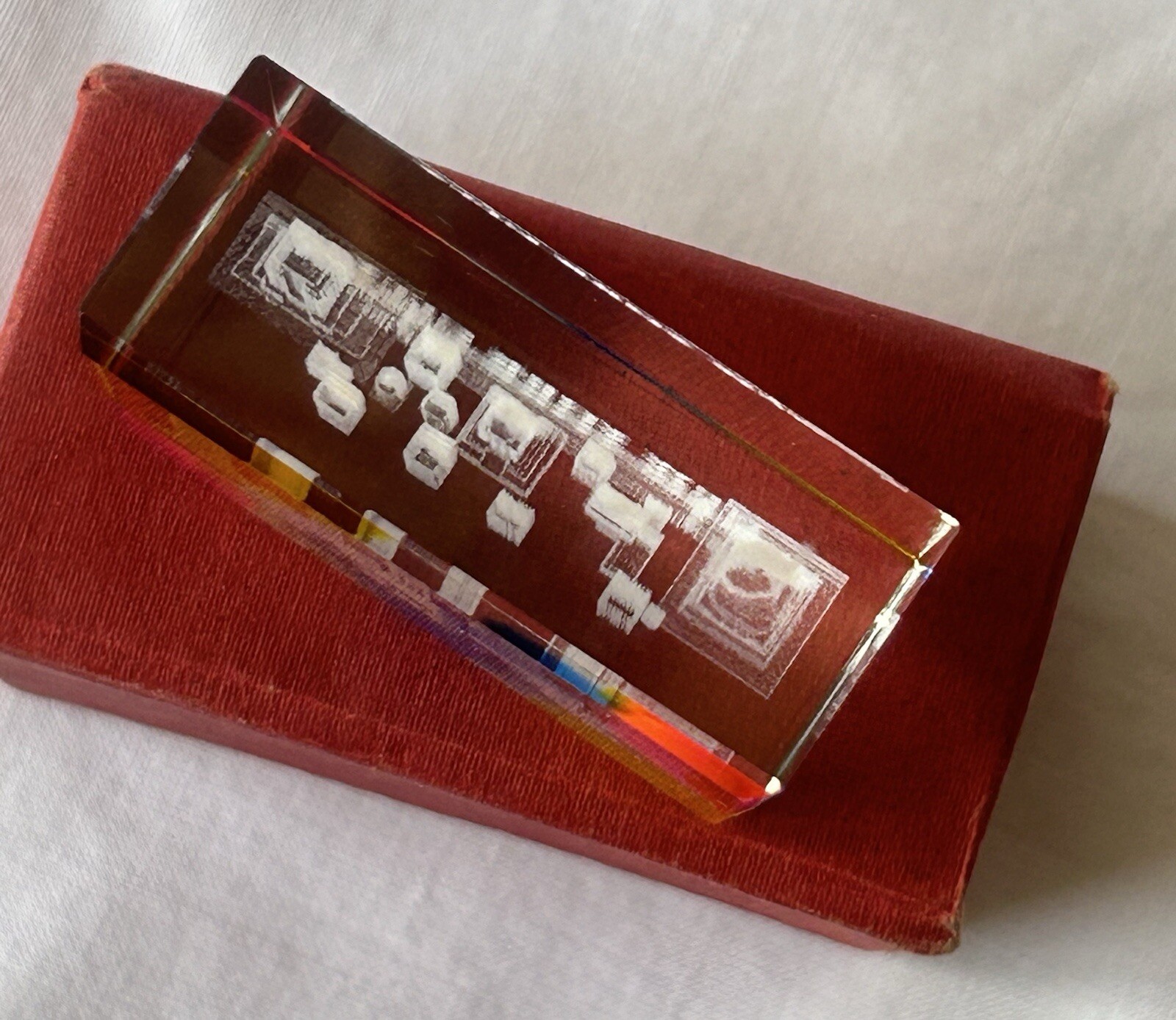New York City Skyline 3D Clear Acrylic Paperweight. 1.5’X2’ #A90