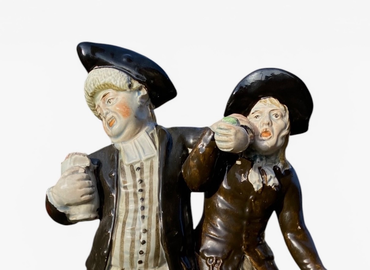 Ralph Wood Staffordshire group, Vicar & Moses, c. 1785. Pearlware.