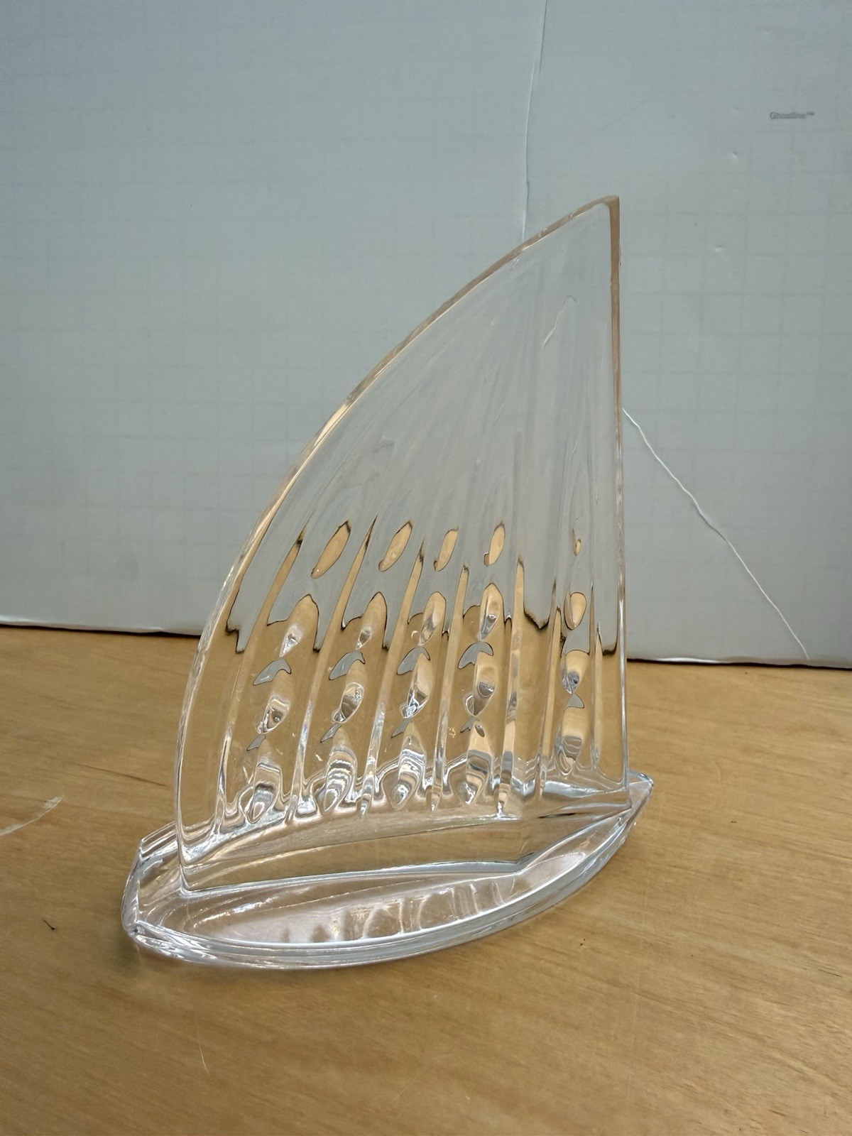 Vintage Waterford Crystal Clear Sailboat NAUTICAL Boat Paperweight Figurine 5.5″