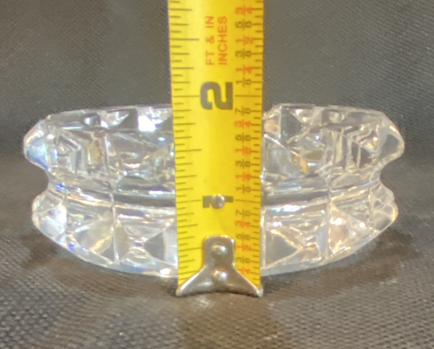 Vintage ROSENTHAL Studio Line Crystal 5” Diameter Glass Ashtray Studded Faceted