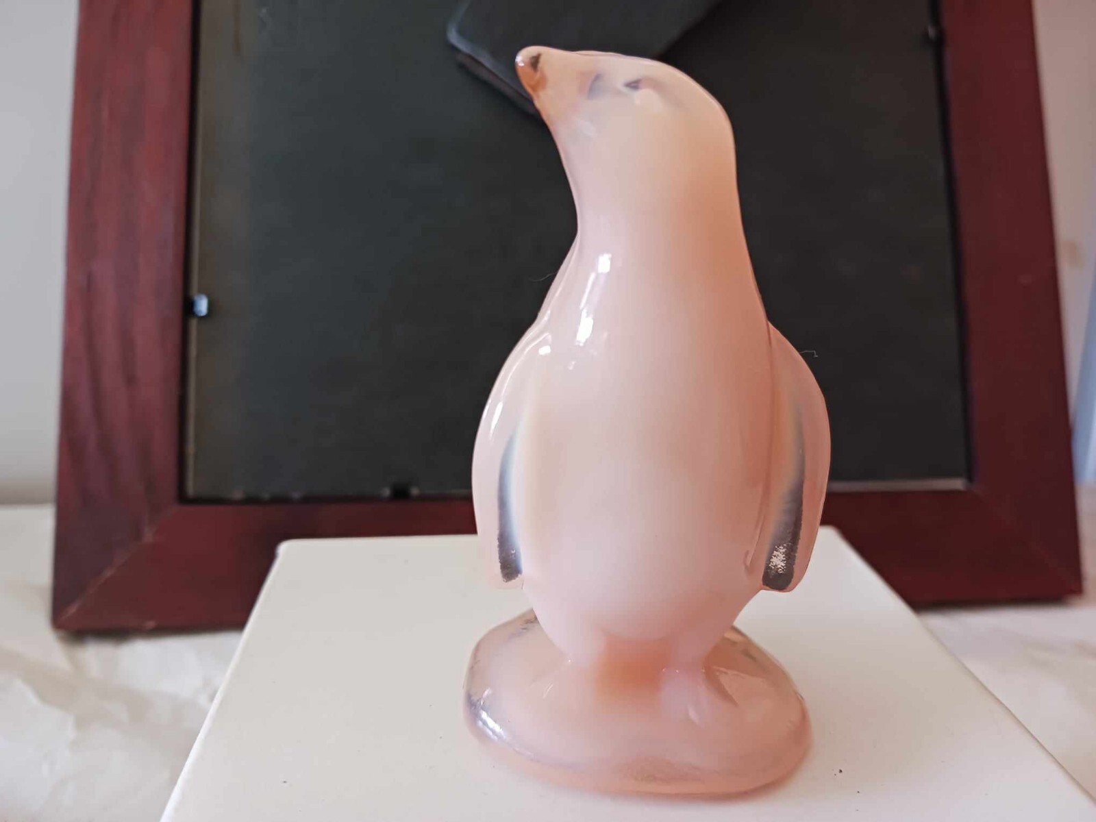 Boyd Glass Artie the Penguin 3″ tall Rosie Pink  6-3-1999 #28