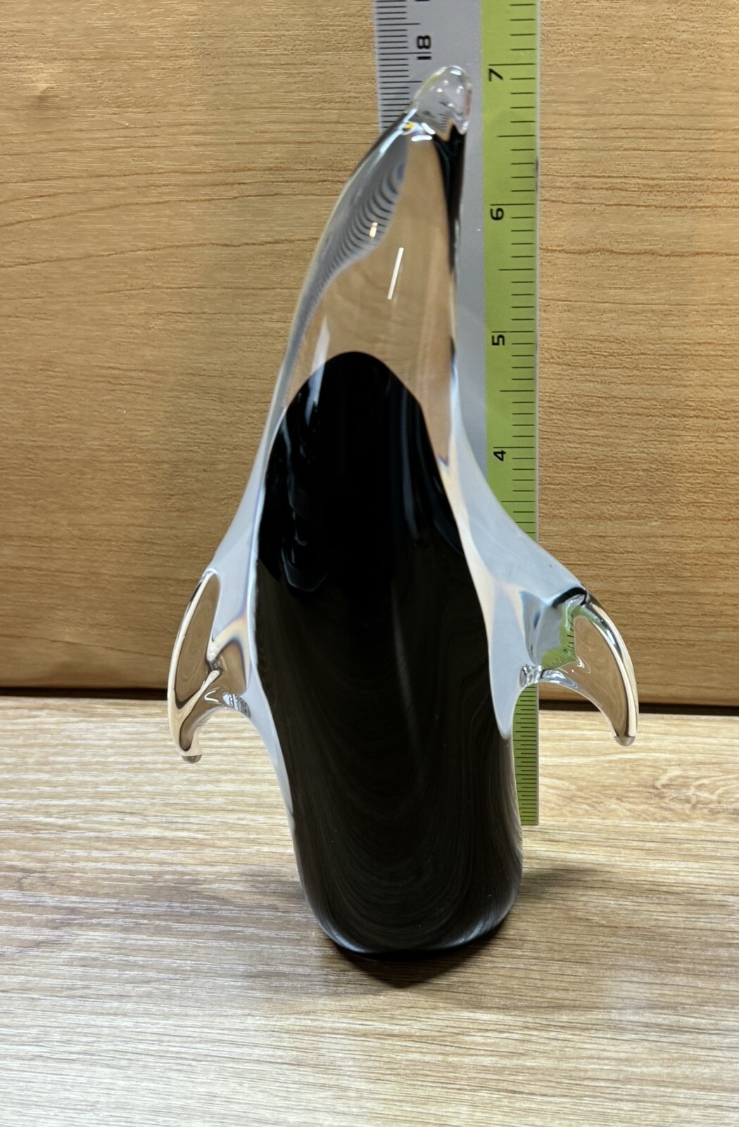 FM Art Crystal 7 1/4 “ Tall Penguin Figurine Sweden Signed & Numbered