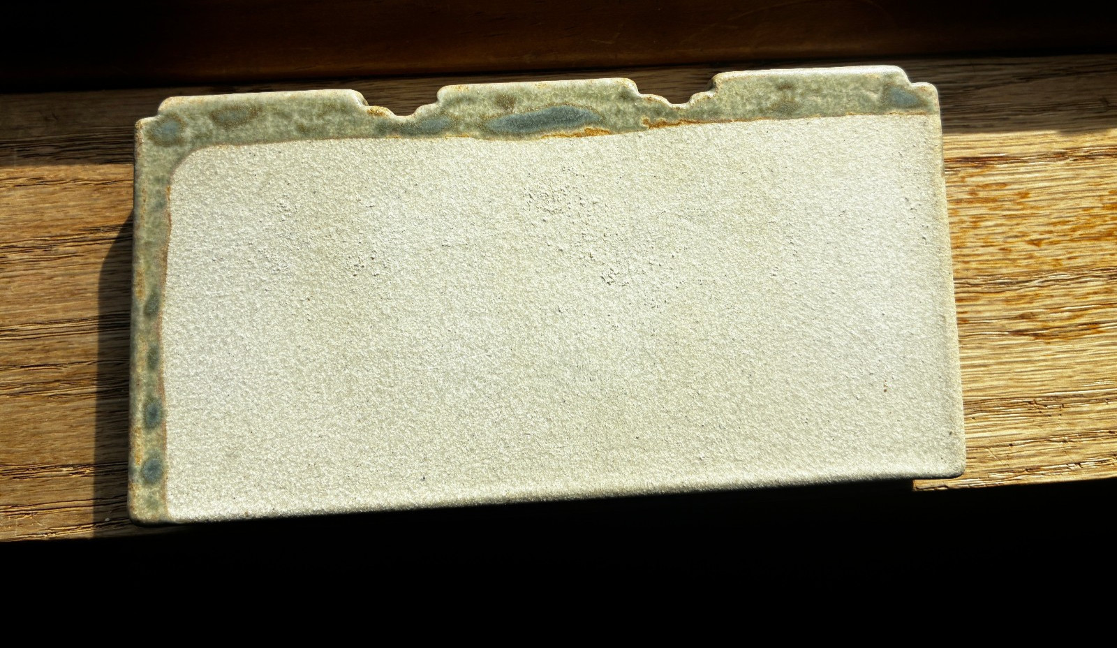 Motawi Tileworks Frank Lloyd Wright STORER Triplet SCULPTED Edge Tile 3″x6″