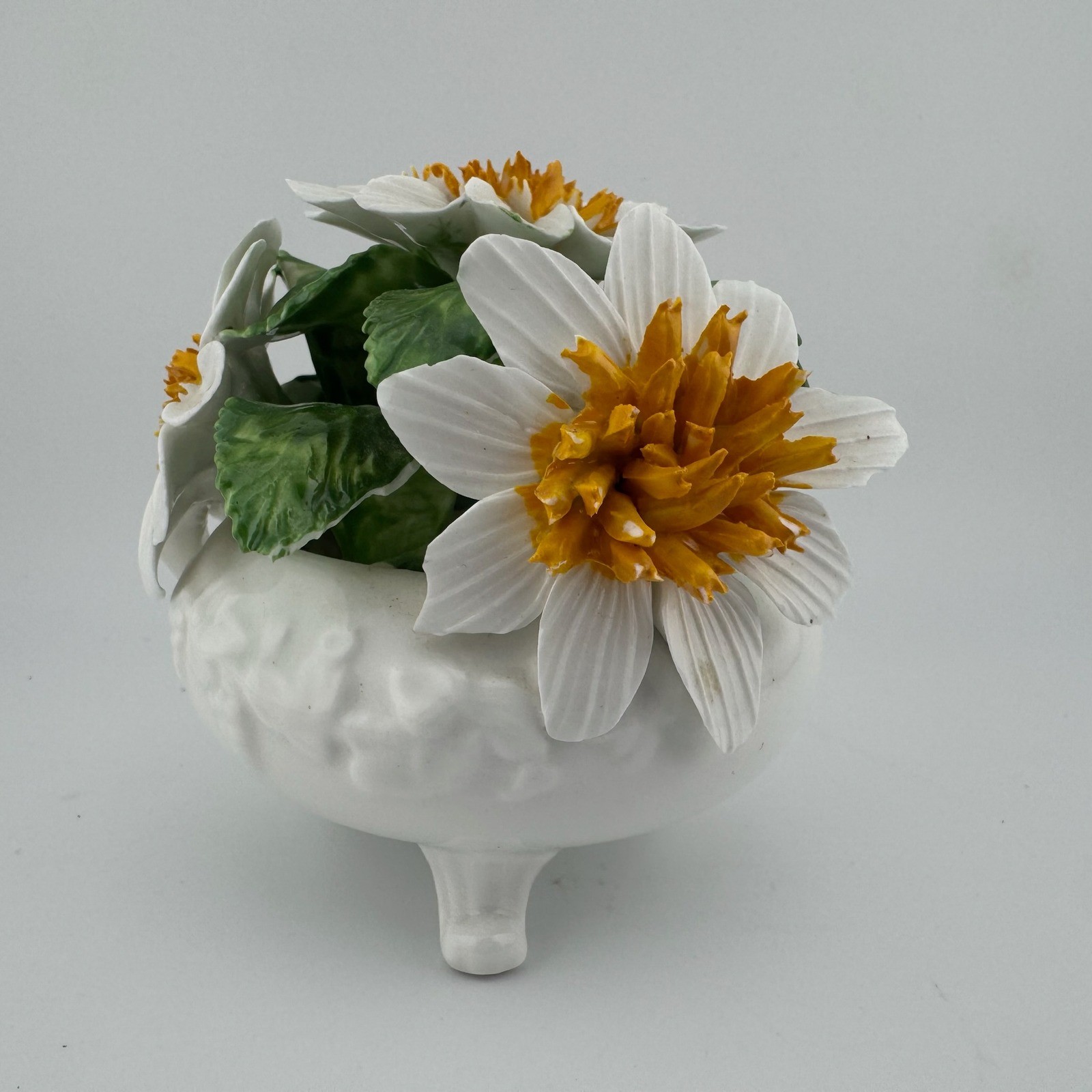 Radnor Bone China Floral Figurine White Staffordshire Daisy England