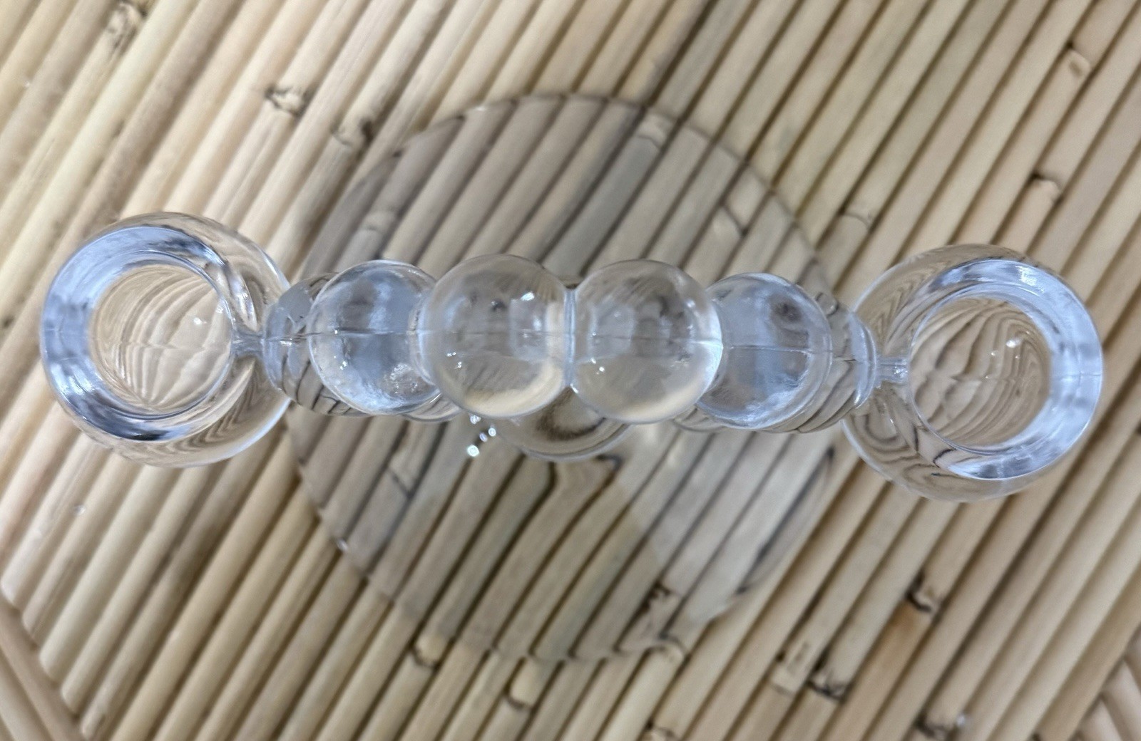(2) Vtg Imperial Glass Ohio Candlewick Boopie Bubble Double Candlestick Holders