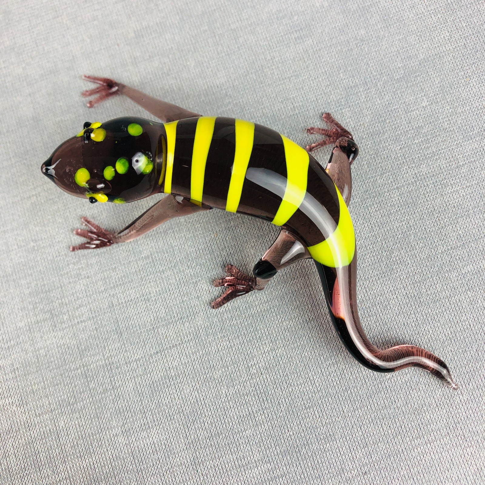 Art Glass LIZARD SALAMANDER GECKO Figurine Handmade Murano vs Lampwork 4x2x2″