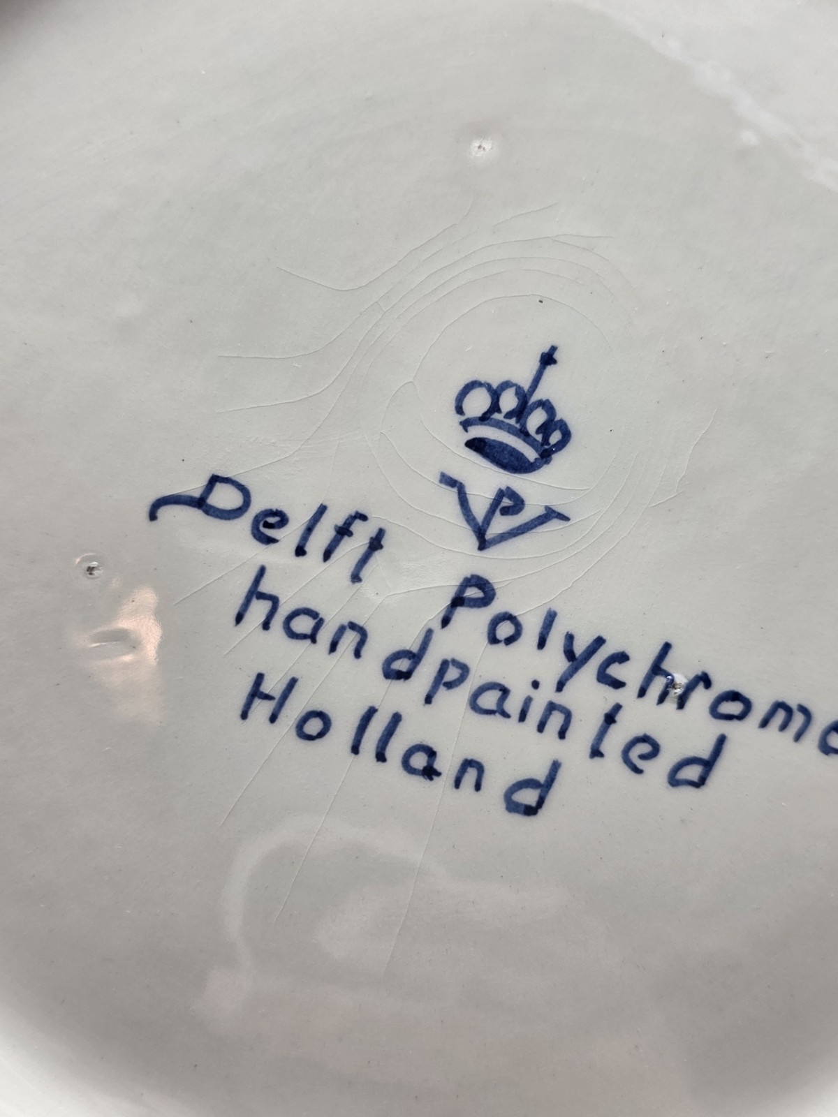 Rare Signed Vintage Delft Holland Hand Painted Polychrome Pottery Set