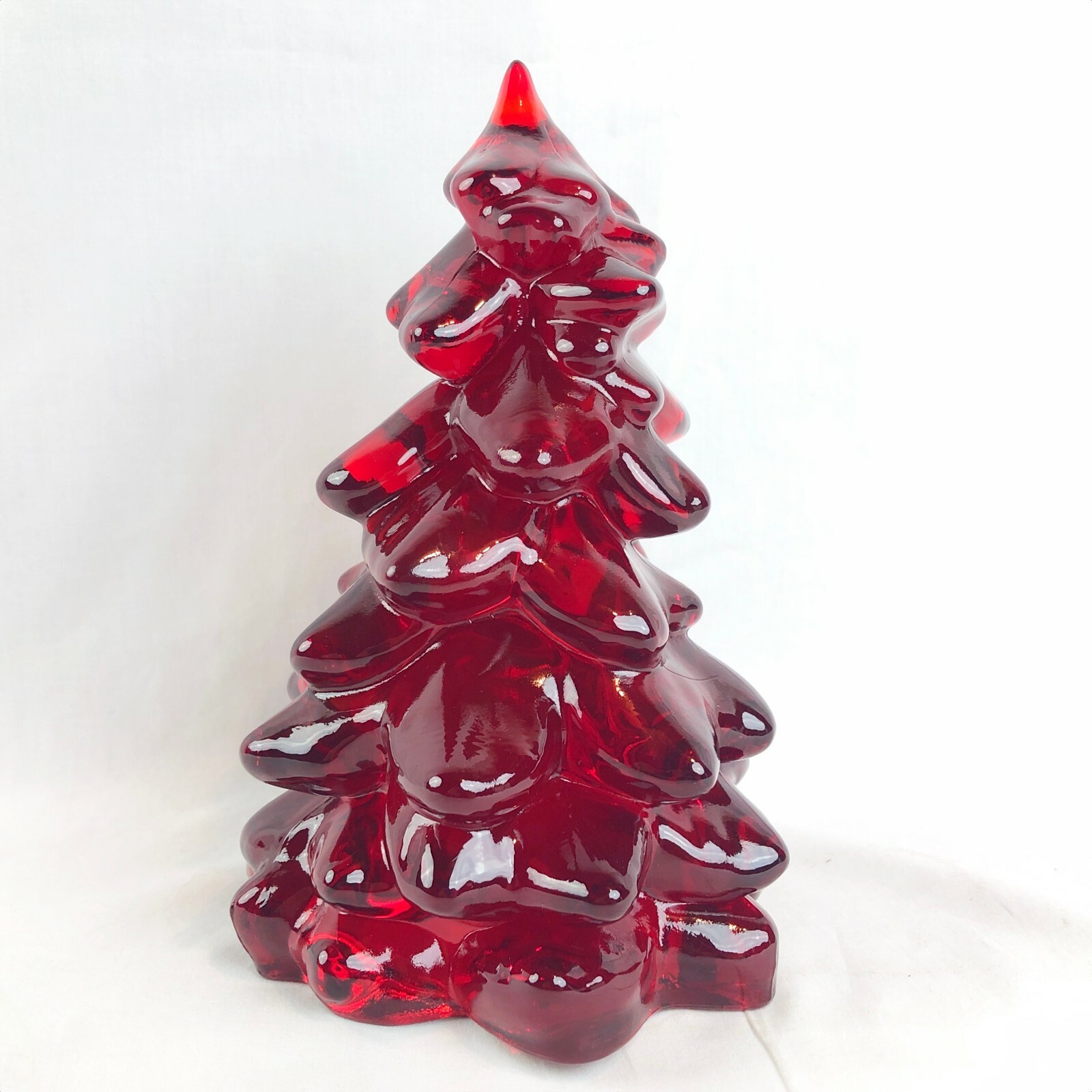Mosser Glass Christmas Tree Large 8” Gold Blue Red Green