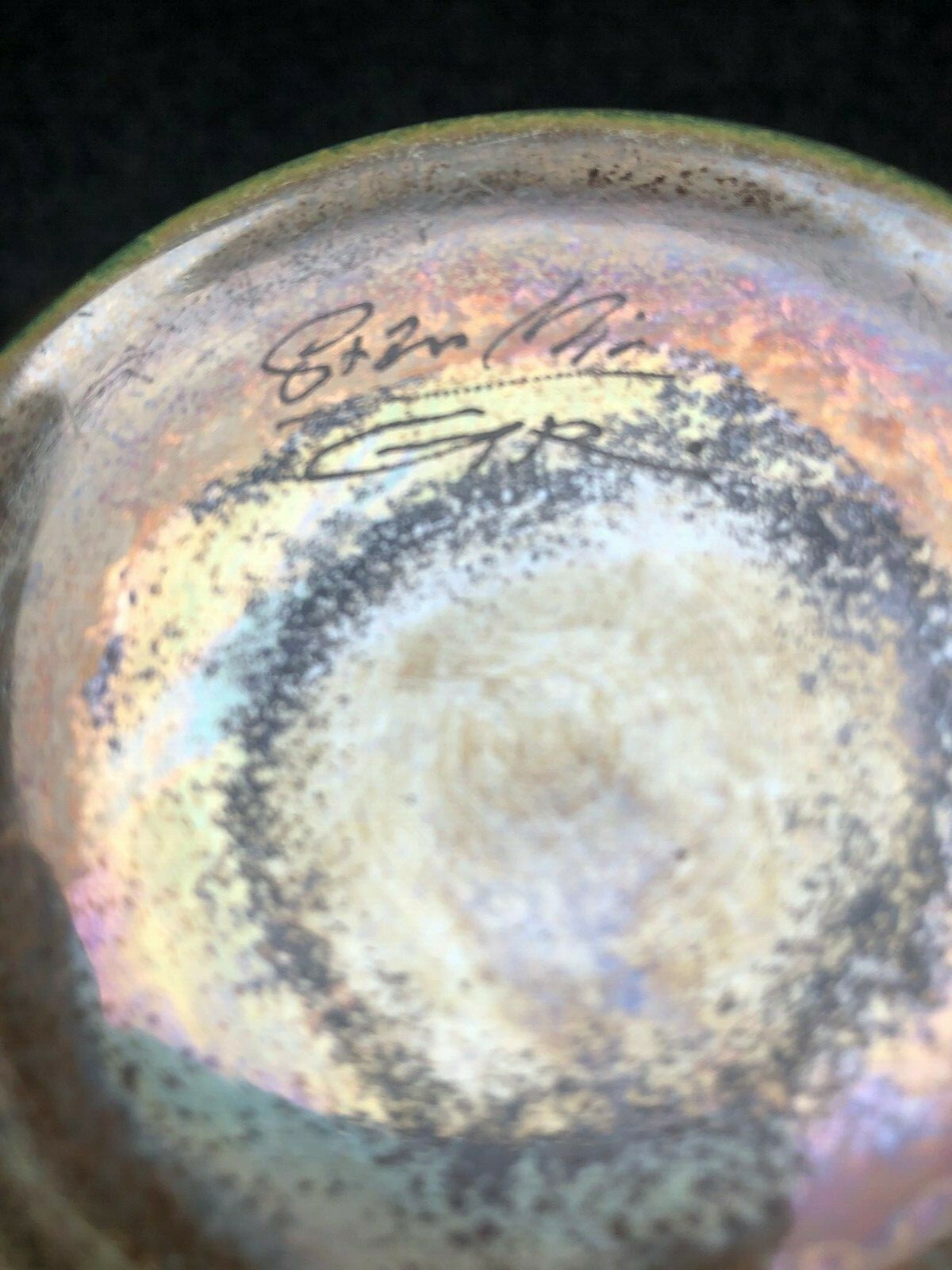 Antique DAUM style very large signed glass vase 17 “