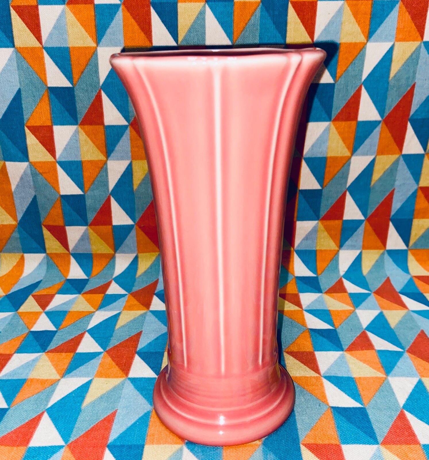 FIESTA Limited Run HTF small pink Peony 8” flower vase NEW FIESTAWARE free ship