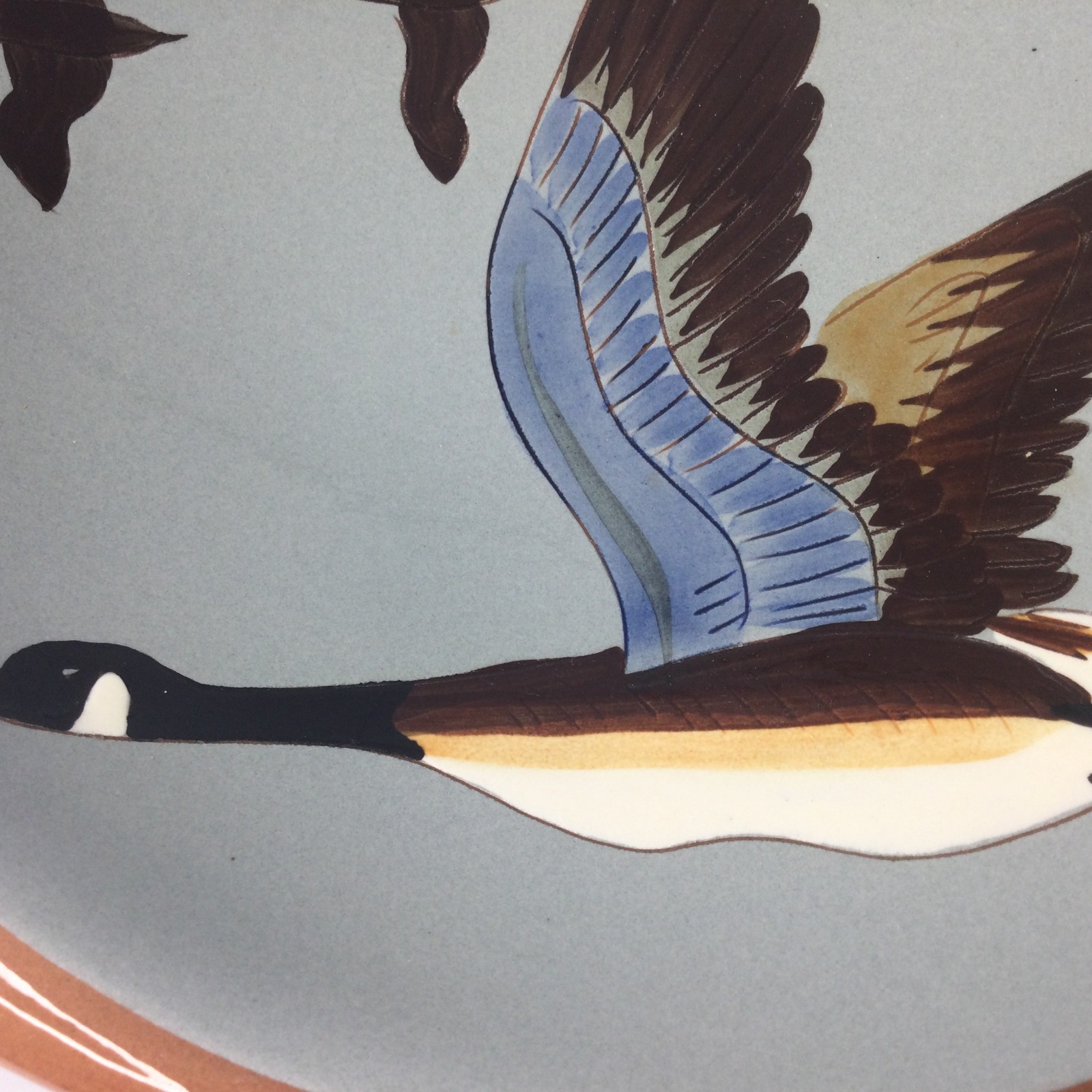 Stangl Pottery Oval Ashtray 1950 Sportsman Series Hand Painted Canada Goose