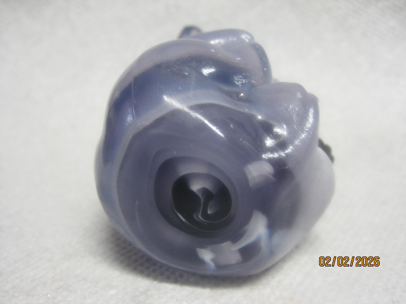 Vintage Fenton Purple Slag Glass Sitting Bear Figurine Handmade USA #2