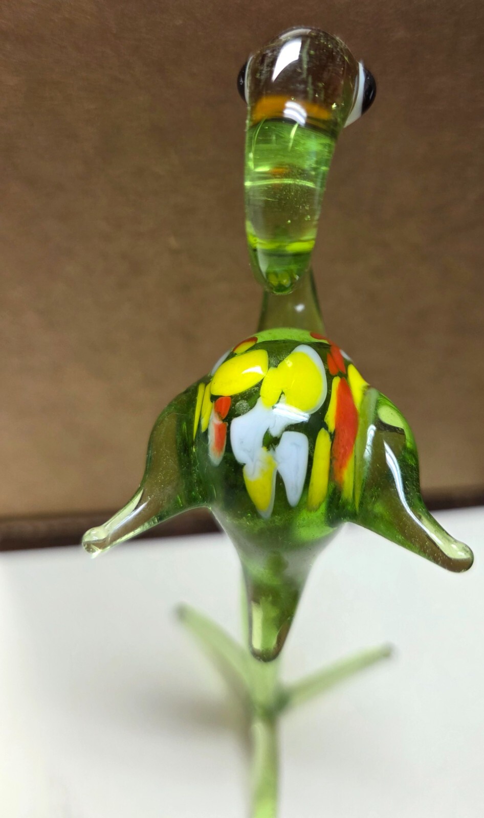 Vintage Murano Style Glass Miniature Stork Birds Set of 4