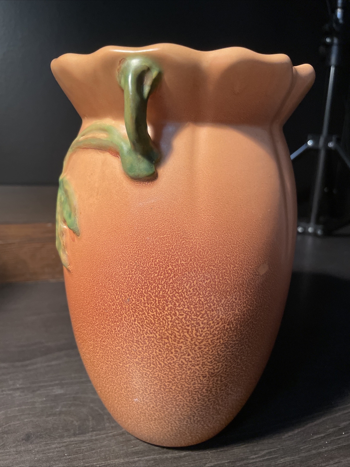 Weller Pottery Brown Green Leaves Mid Century G-23 Vase – SMALL CRACK