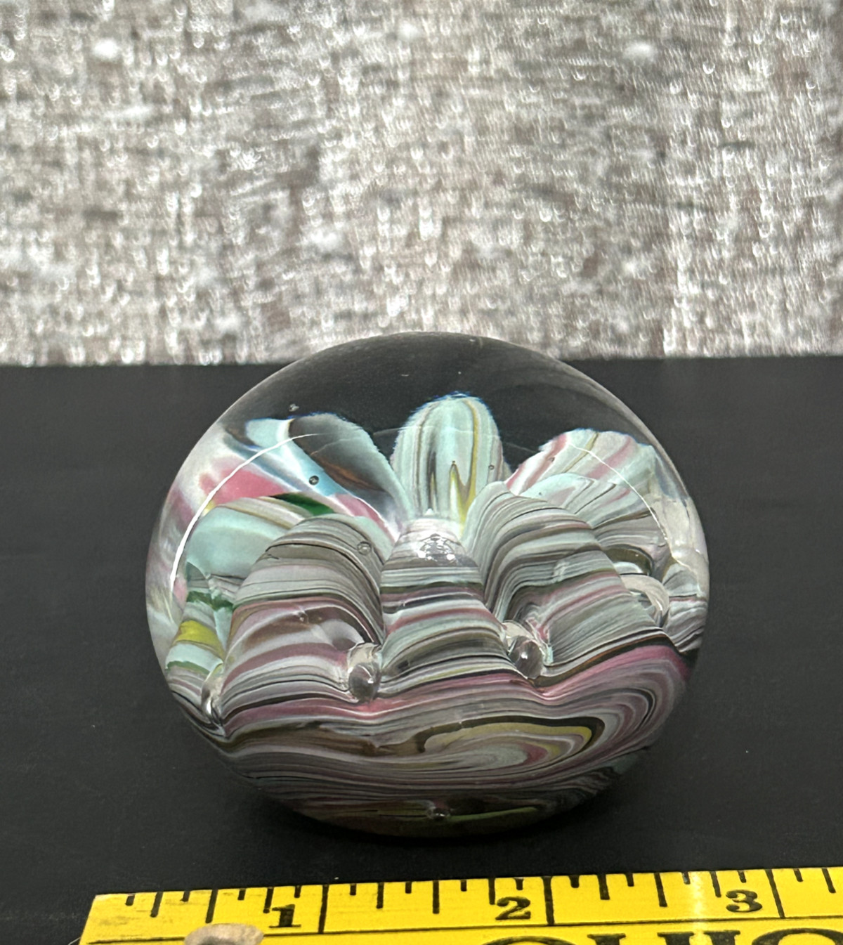 Vintage Bob St Clair Tutti Frutti Paperweight Impressed Stamp Multicolor USA