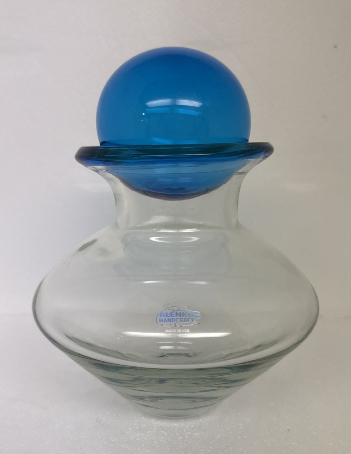 Blenko Glass Good Morning America Vase with Float Ball – Variation