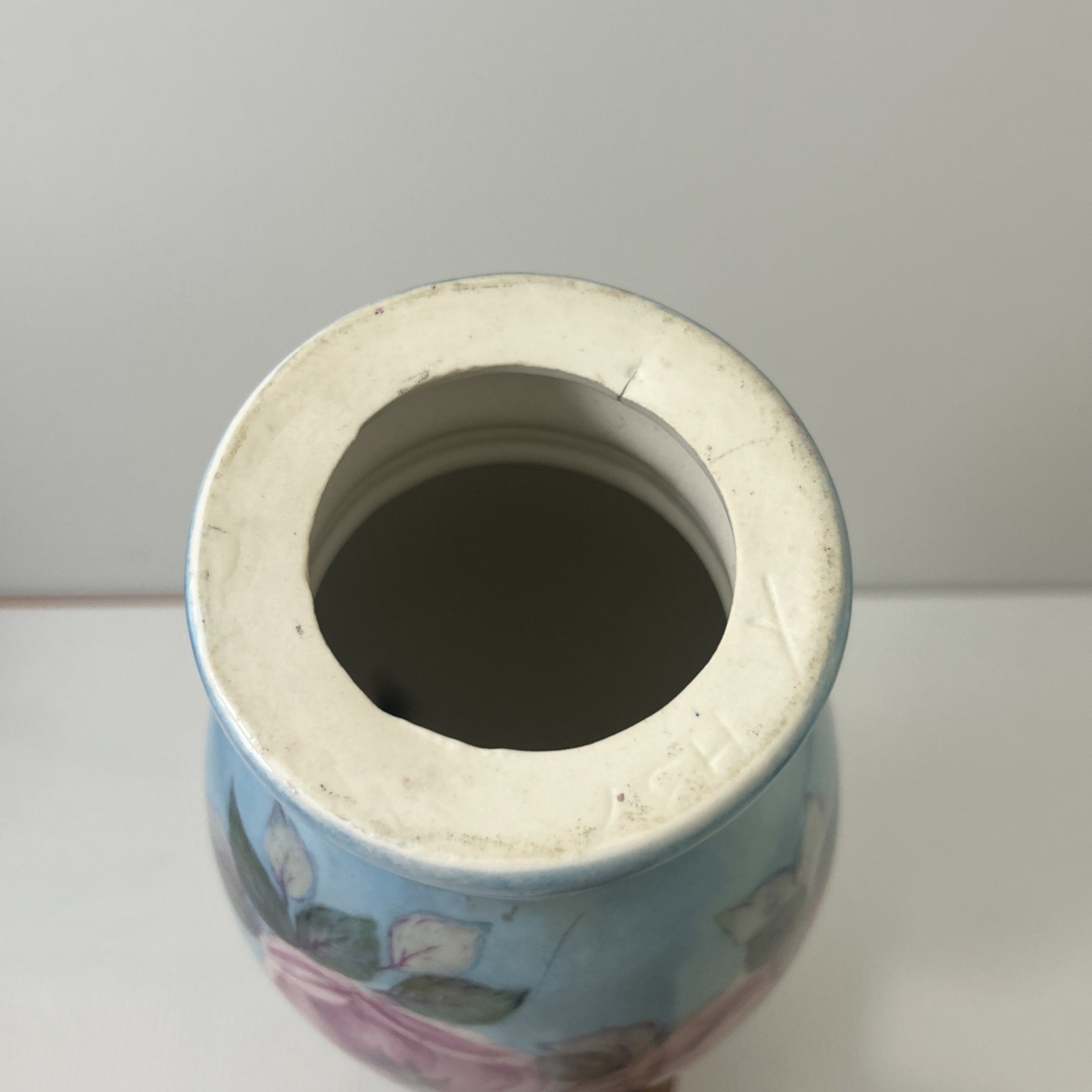 Vintage Nippon Hand Painted Porcelain Vase Gilded Gold Double Handles Pink Roses