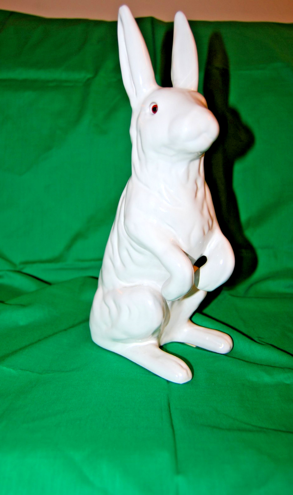 EARTH NEEDS LTD CA ART POTTERY GLAZED TERRACOTTA WHITE RABBIT STATUES- Choose