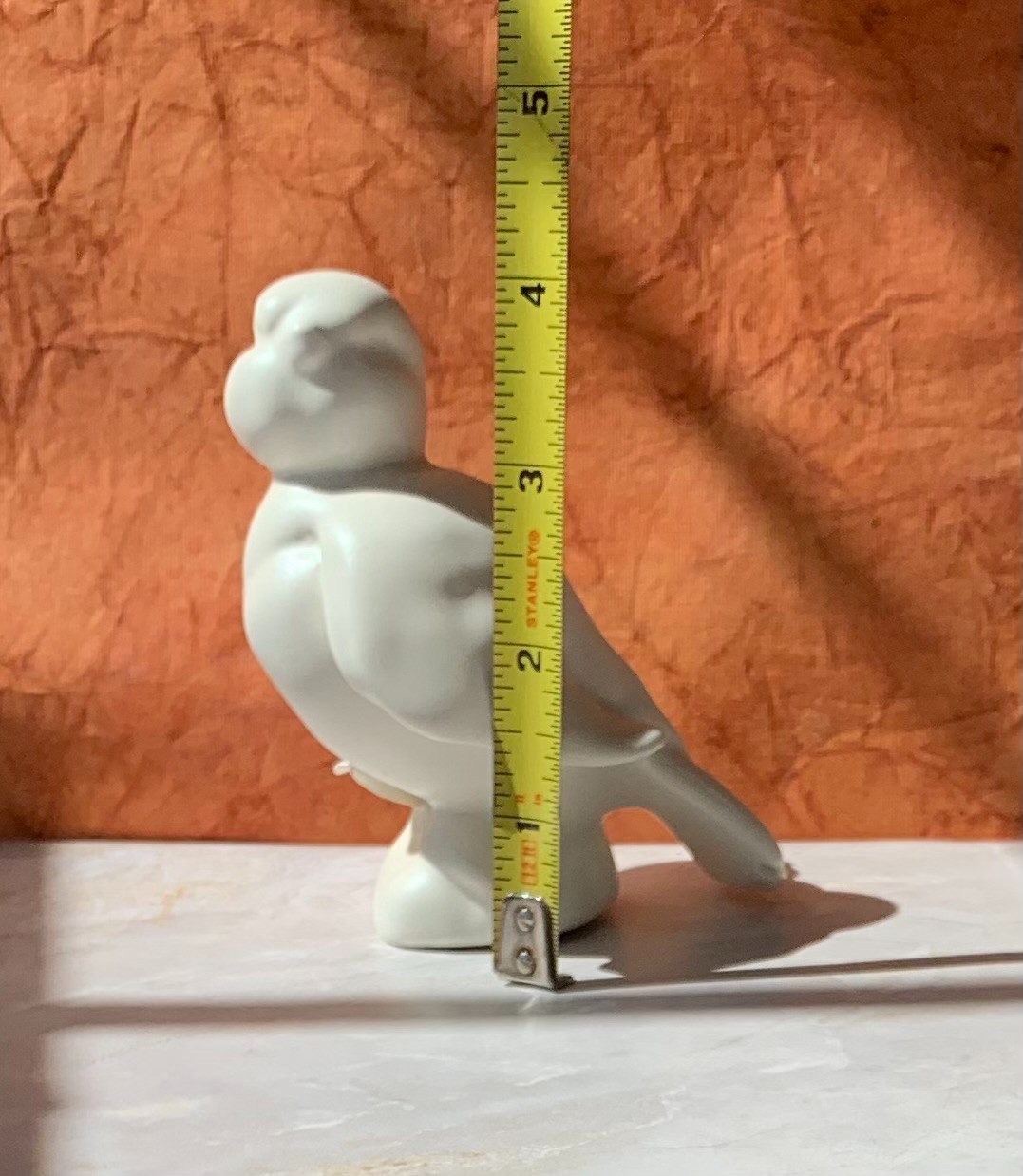 Vintage Kay Finch Pottery – White Baby Love Bird Animal Figurine, signed